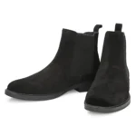 Front View of Daniele Suede Chelsea Boot – Minimalist Toe Design