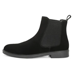 Daniele suede Black chelsea boots side image