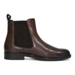 We highlight the inner side of the Brown Daniele Chelsea Boot with elastic gusset for easy slip-on fit
