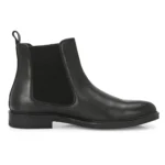 Inner Side of Black Daniele Chelsea Boot – Lycra Lining and Gusset
