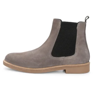 Outer side profile of Daniele Grey Suede Chelsea Boot
