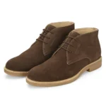 3/4th front angle of Stefano Brown Suede Chukka Boot with warm, classic design pair
