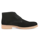Inner side view of Stefano Black Suede Chukka Boot with smooth lining