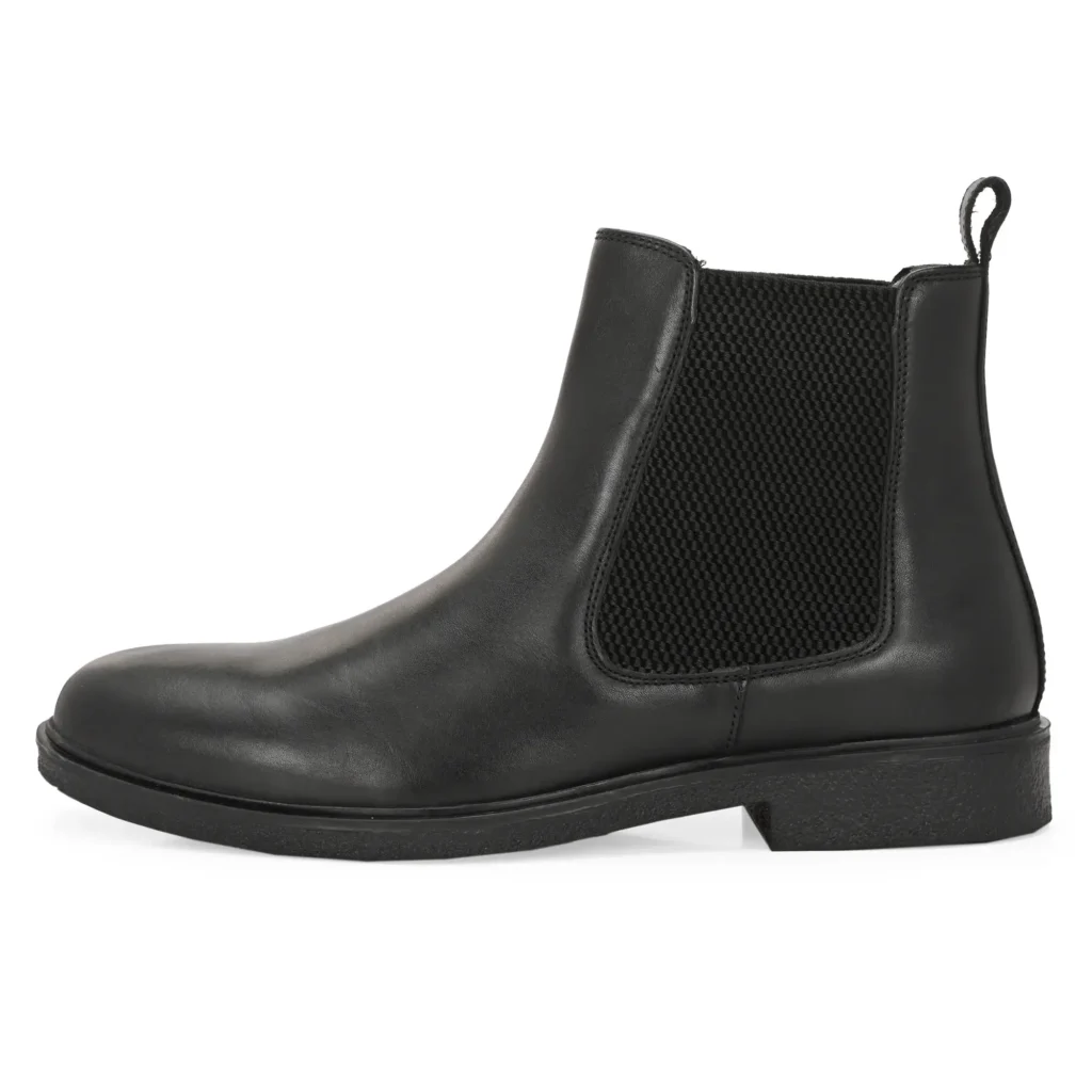 Outer Side of Black Daniele Chelsea Boot – Classic Chelsea Silhouette