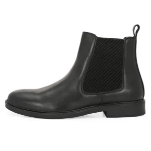 Daniele Black leather chelsea boot