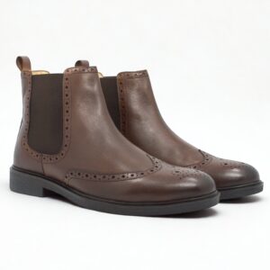 Vittorio Brown Wingtip Chelsea Boots
