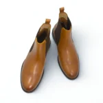 Top-down image displaying insole and comfortable lycra lining of Daniele Tan Chelsea Boots