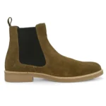 Inner side view of Daniele Olive Suede Chelsea Boot
