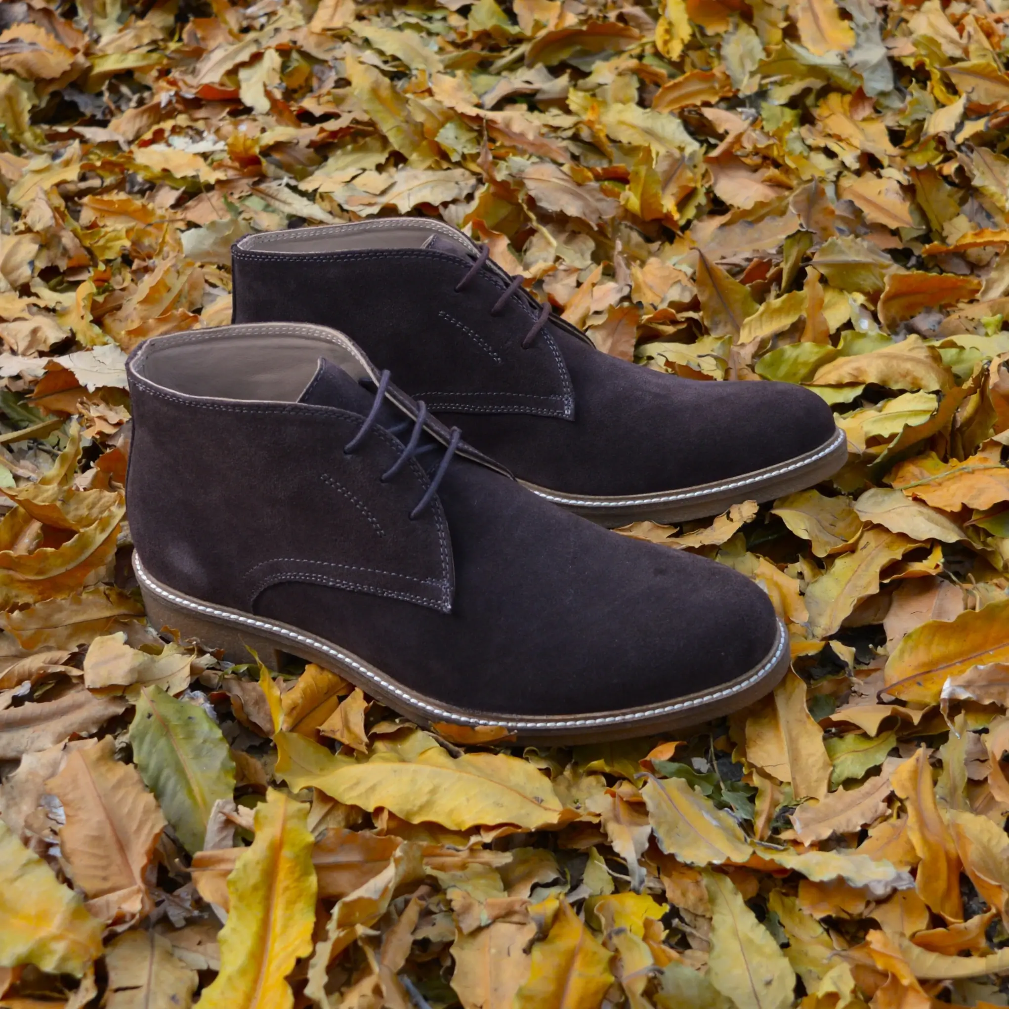 Stefano Brown Suede Chukka boot about us image