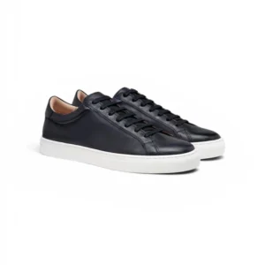 Devogue Paris Black Classic Leather Sneakers for reference