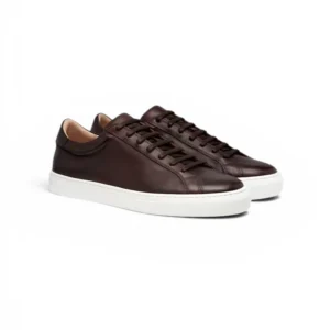 Devogue Paris Brown Classic Leather Sneakers for reference