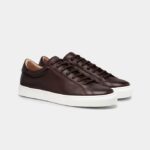 Devogue Paris Brown Classic Leather Sneakers for reference