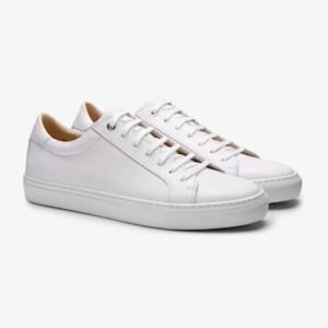 Devogue Paris White Classic Leather Sneakers for reference